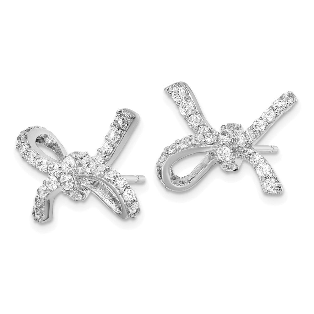 Sterlingsilber Cheryl M Zirkonia Schleife Ohrstecker