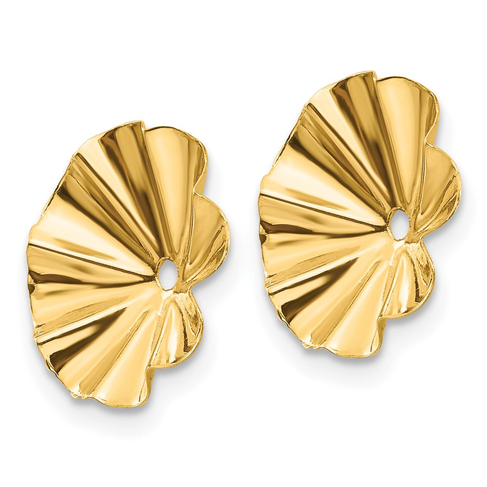 14K Gelbgold Poliert Fantasie Ohrring Jacken