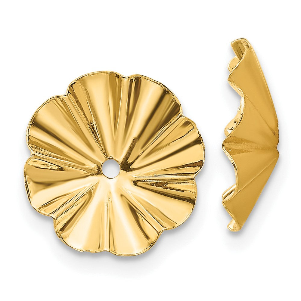 14K Gelbgold Poliert Fantasie Ohrring Jacken