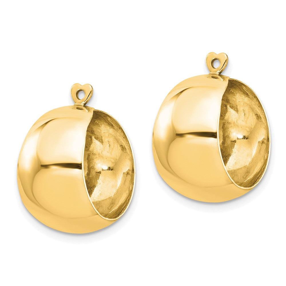 14K Gelbgold Poliert Creole Ohrring Jacken