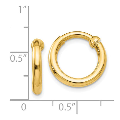 14K Gelbgold Non-pierced Creolen