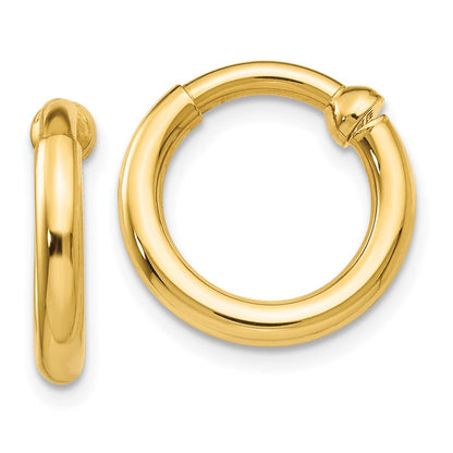 14K Gelbgold Non-pierced Creolen