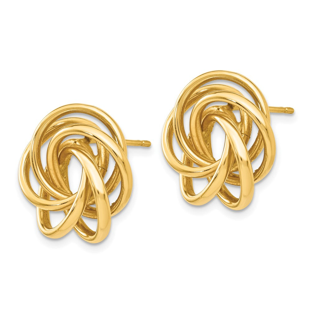 14K Gelbgold Liebe Knoten Ohrringe