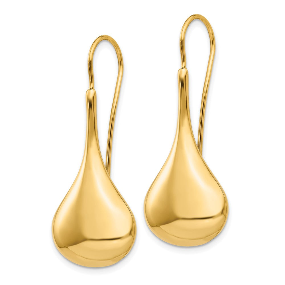 14K Gelbgold Poliert Abstract Draht Ohrringe