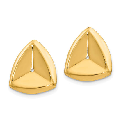 14K Gelbgold Poliert Dreieck Ohrring Jacken