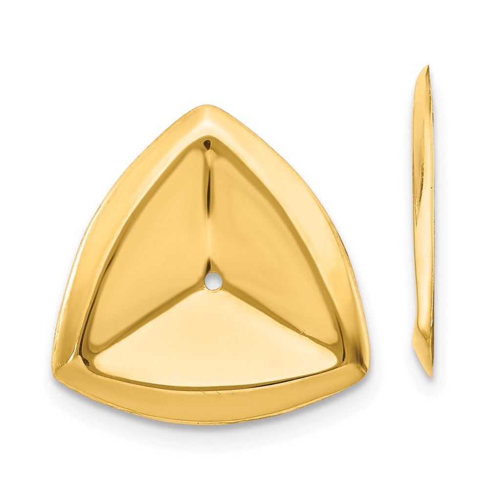 14K Gelbgold Poliert Dreieck Ohrring Jacken