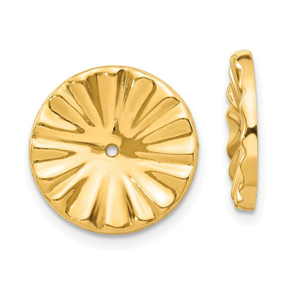 14K Gelbgold Poliert Sonnenstrahl Ohrring Jacken