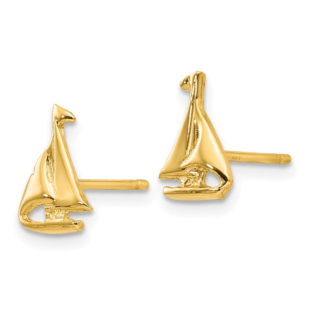 14K Gelbgold Sail Boot Ohrringe