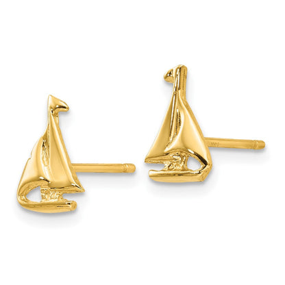 14K Gelbgold Sail Boot Ohrringe