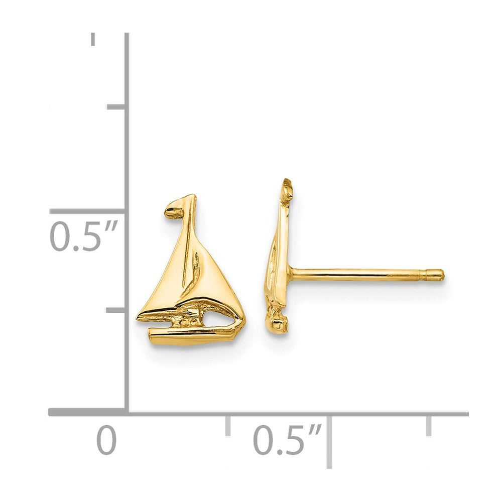 14K Gelbgold Sail Boot Ohrringe