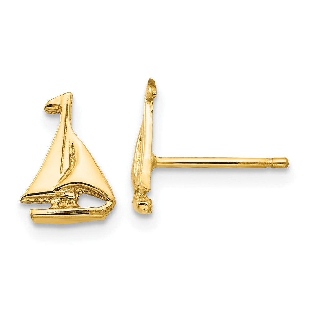 14K Gelbgold Sail Boot Ohrringe