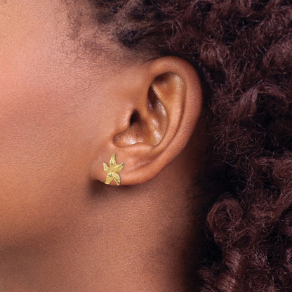 14K Gelbgold Seestern Ohrringe