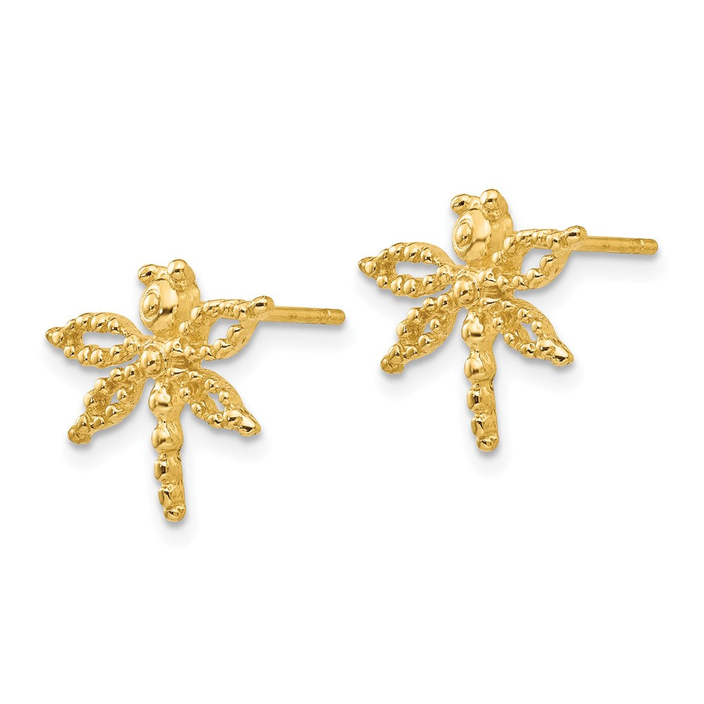 14K Gelbgold Libelle Ohrstecker