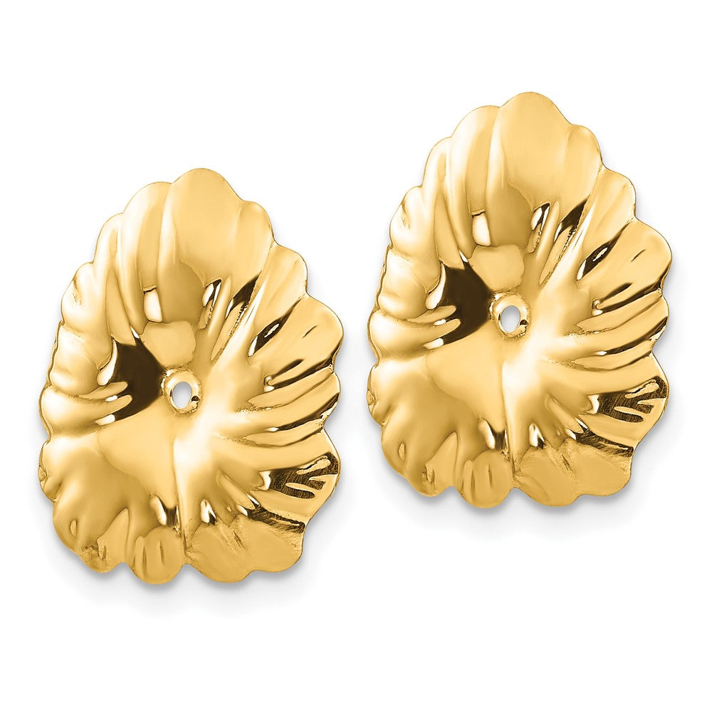 14K Gelbgold Poliert Fantasie Ohrring Jacken