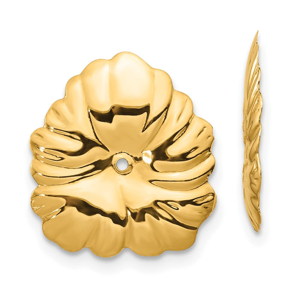 14K Gelbgold Poliert Fantasie Ohrring Jacken