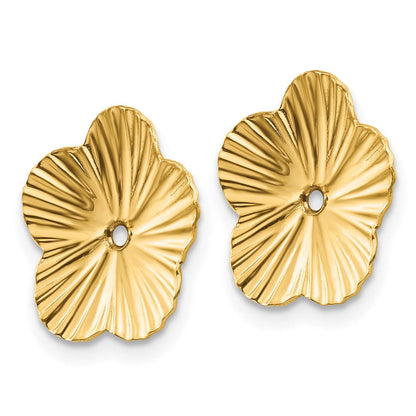 14K Gelbgold Poliert Fantasie Ohrring Jacken