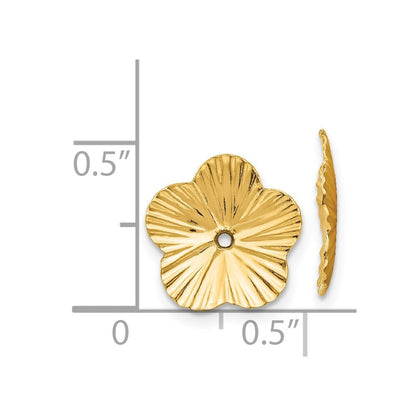 14K Gelbgold Poliert Fantasie Ohrring Jacken