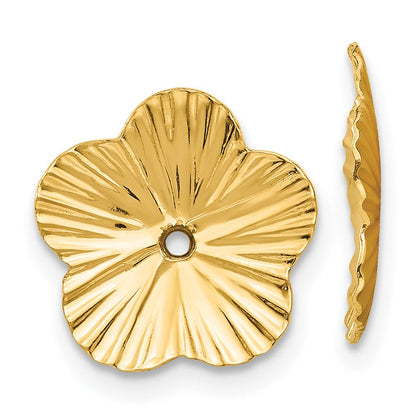 14K Gelbgold Poliert Fantasie Ohrring Jacken