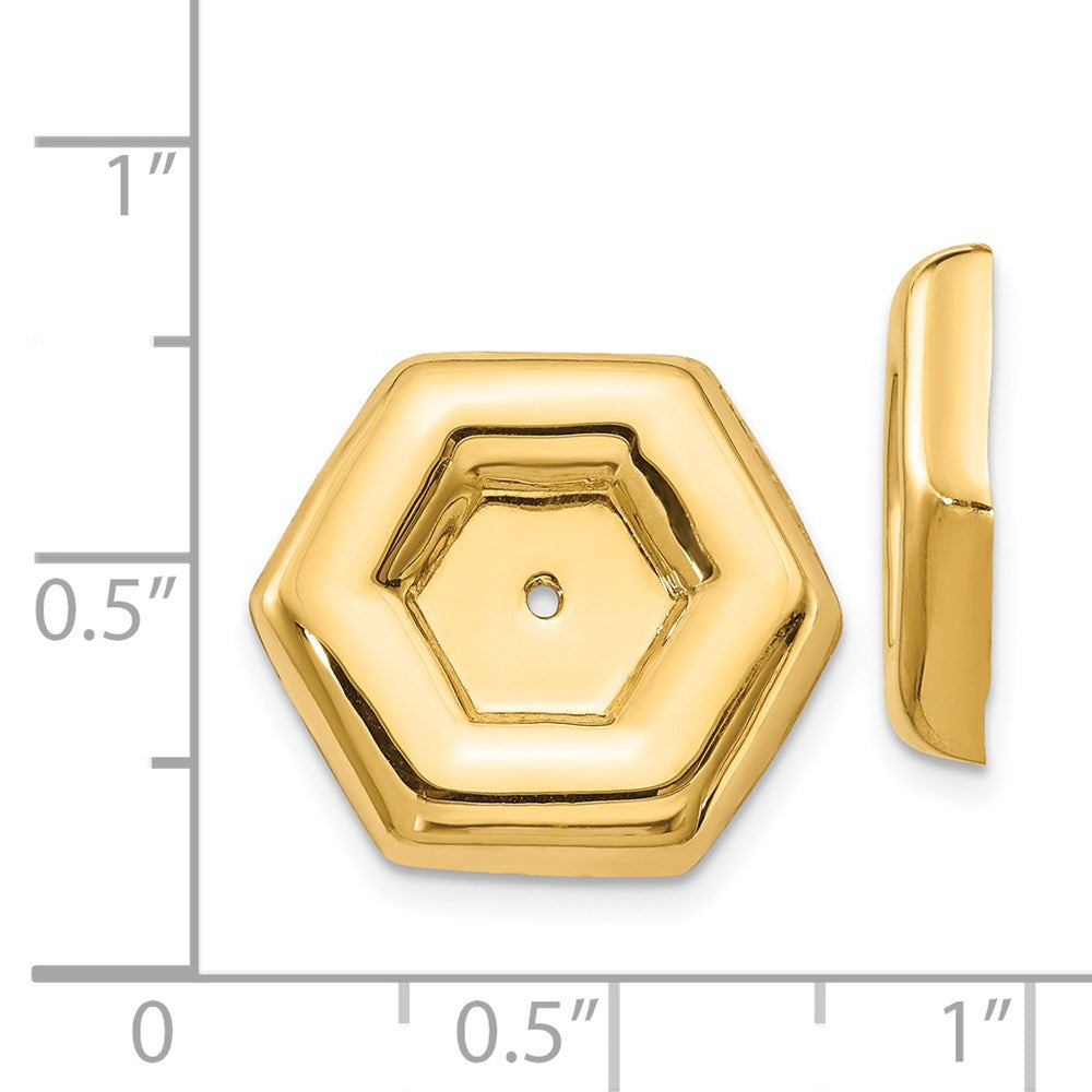 14K Gelbgold Poliert Fantasie Ohrring Jacken