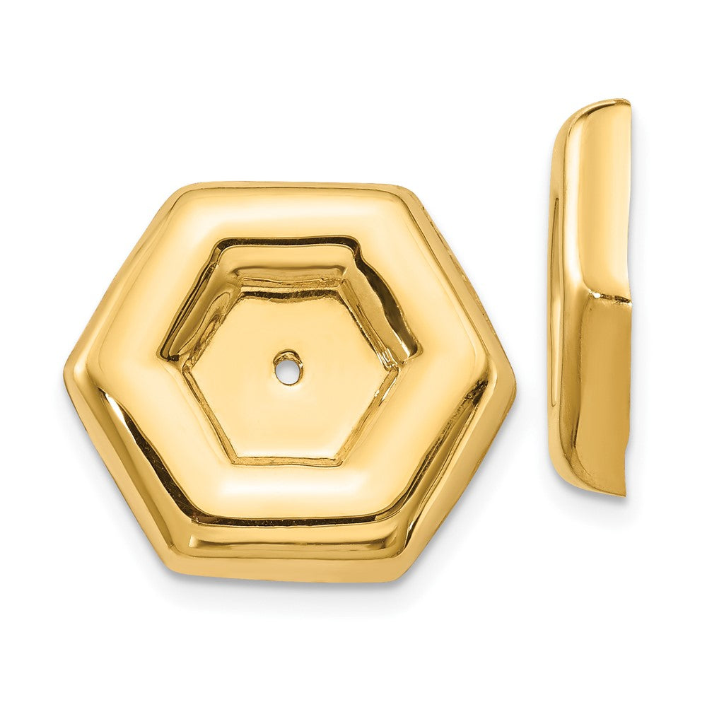 14K Gelbgold Poliert Fantasie Ohrring Jacken