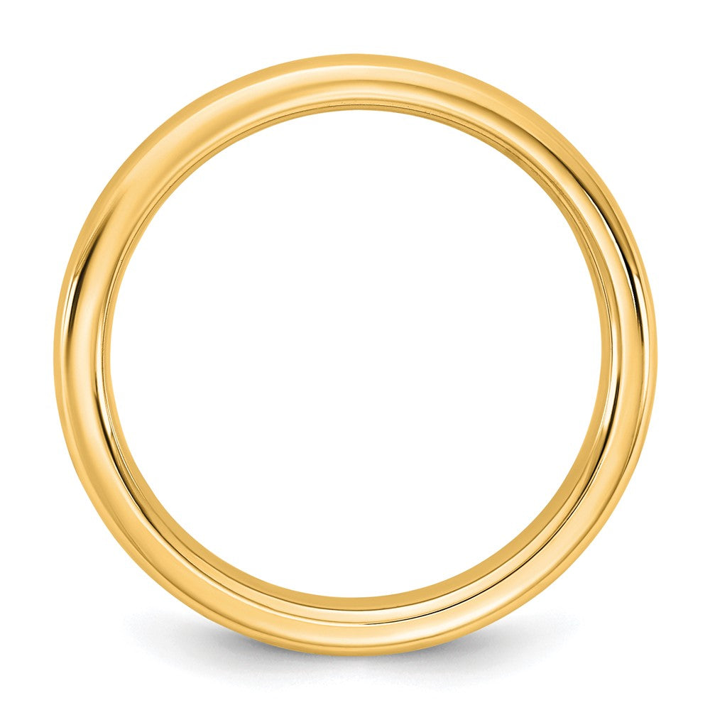 14K Gelbgold Ring, 3,5 mm, europäisch, Komfortpassform