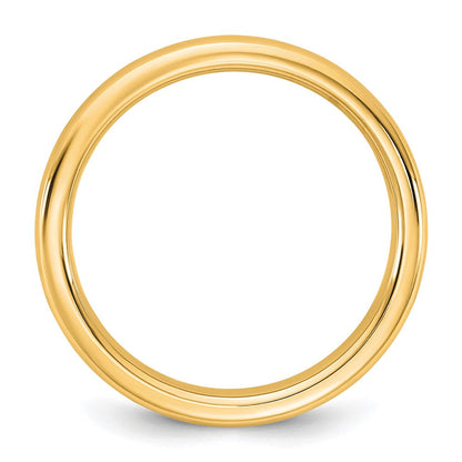 14K Gelbgold Ring, 3,5 mm, europäisch, Komfortpassform