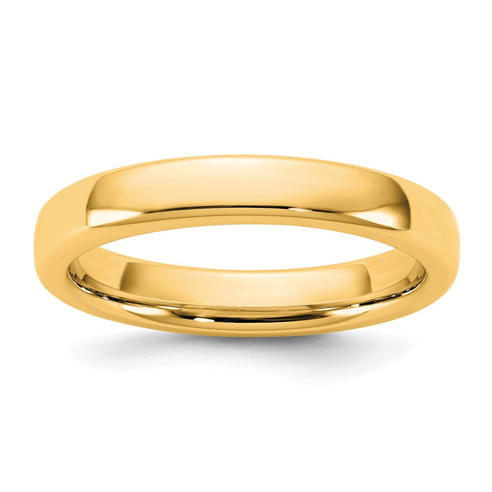 14K Gelbgold Ring, 3,5 mm, europäisch, Komfortpassform