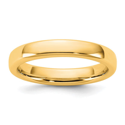 14K Gelbgold Ring, 3,5 mm, europäisch, Komfortpassform