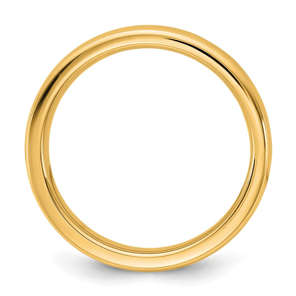 14K Gelbgold 4mm Europäischer Trauring mit Komfortpassform