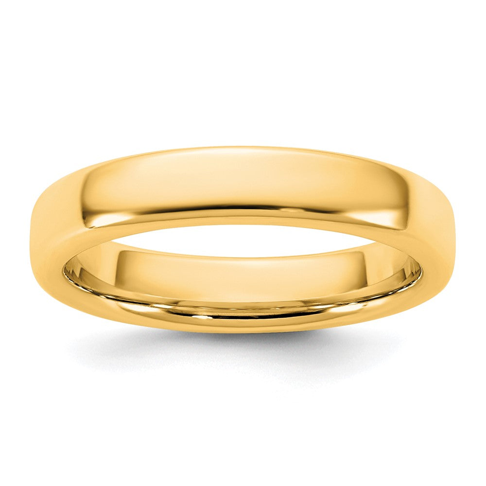 14K Gelbgold 4mm Europäischer Trauring mit Komfortpassform