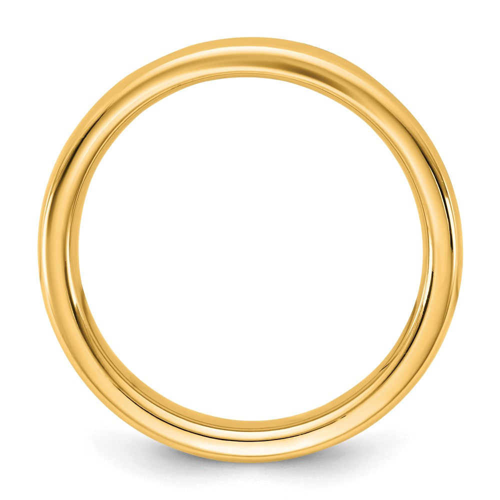 14K Gelbgold 4,5 mm Europäischer Trauring mit Komfortpassform