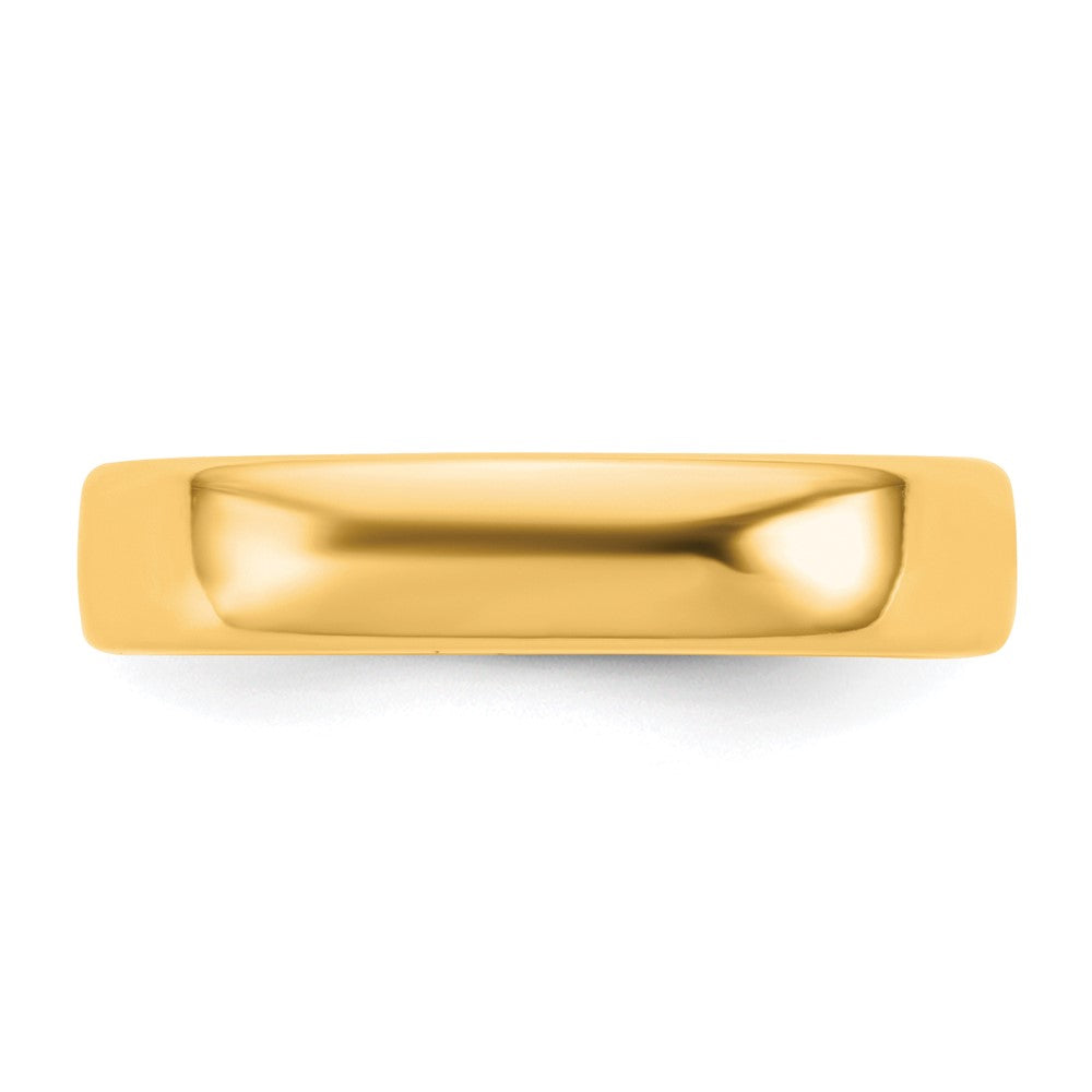 14K Gelbgold 4,5 mm Europäischer Trauring mit Komfortpassform
