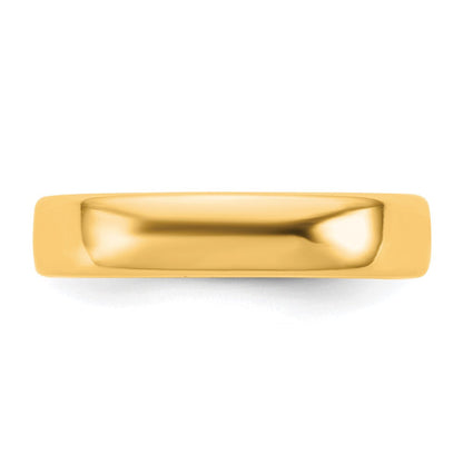 14K Gelbgold 4,5 mm Europäischer Trauring mit Komfortpassform