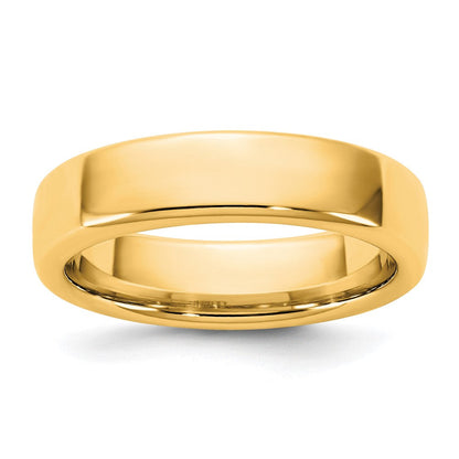 14K Gelbgold 5mm Europäischer Trauring mit Komfortpassform
