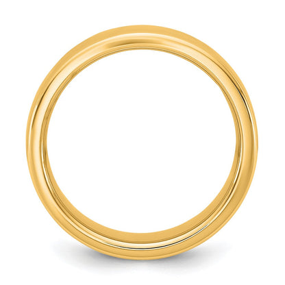 14K Gelbgold 6mm Trauring mit europäischer Komfortpassform