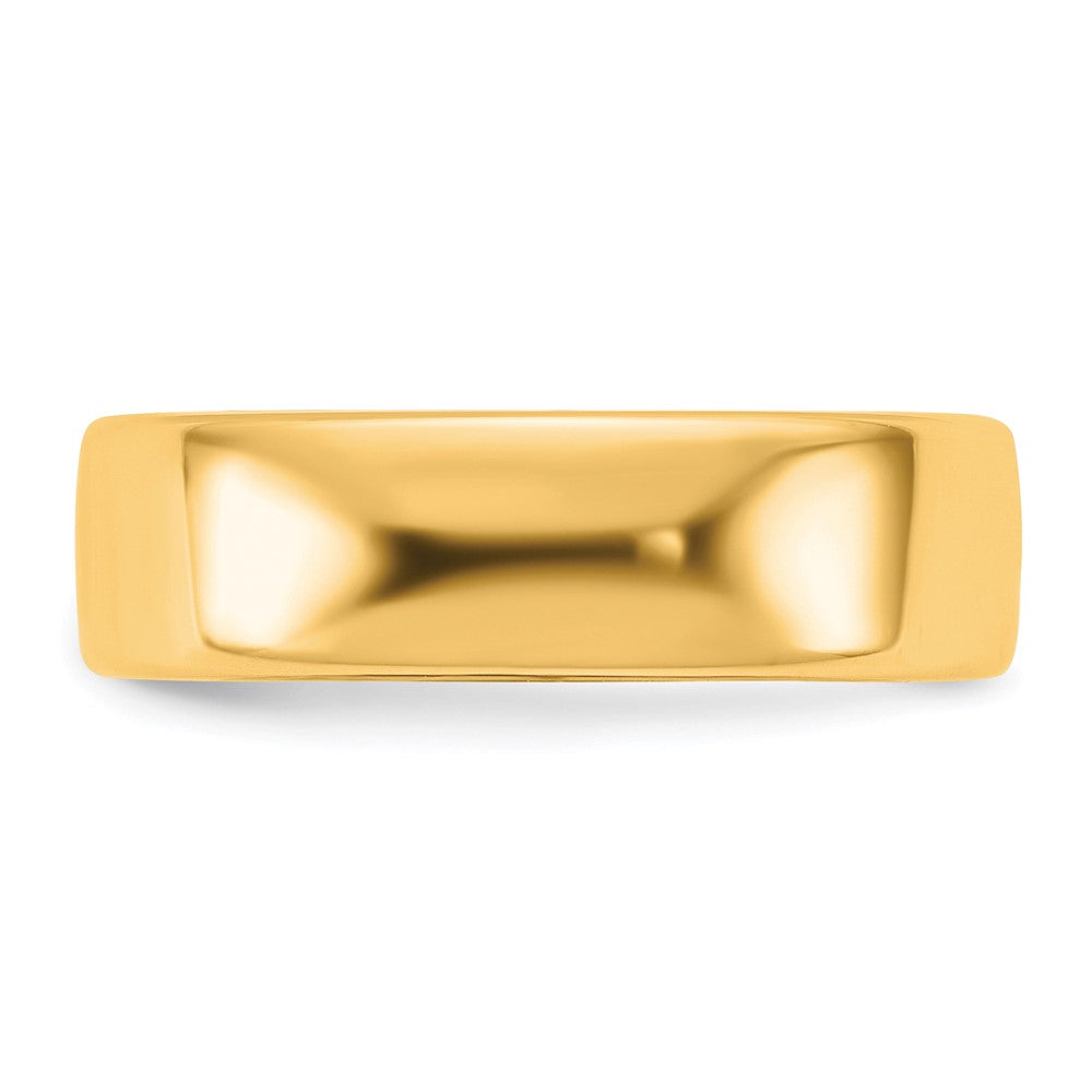 14K Gelbgold 6mm Trauring mit europäischer Komfortpassform