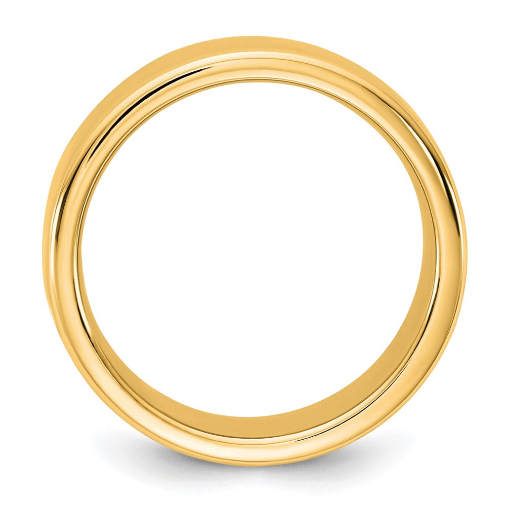 14K Gelbgold 7 mm europäischer Komfortpassform-Ehering