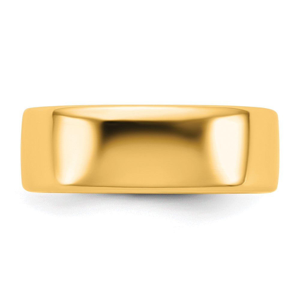 14K Gelbgold 7 mm europäischer Komfortpassform-Ehering