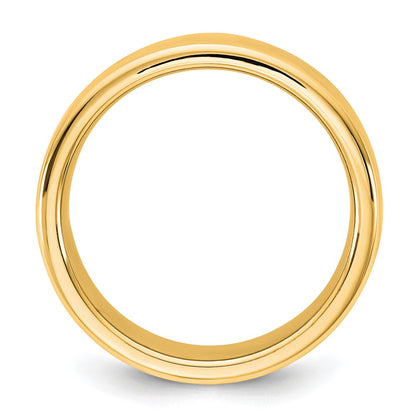 14K Gelbgold 8mm Europäischer Trauring in Komfortpassform