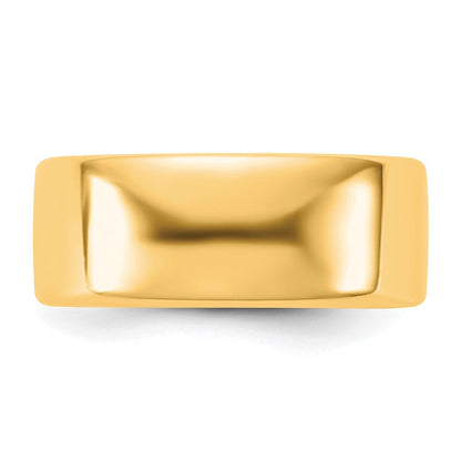14K Gelbgold 8mm Europäischer Trauring in Komfortpassform
