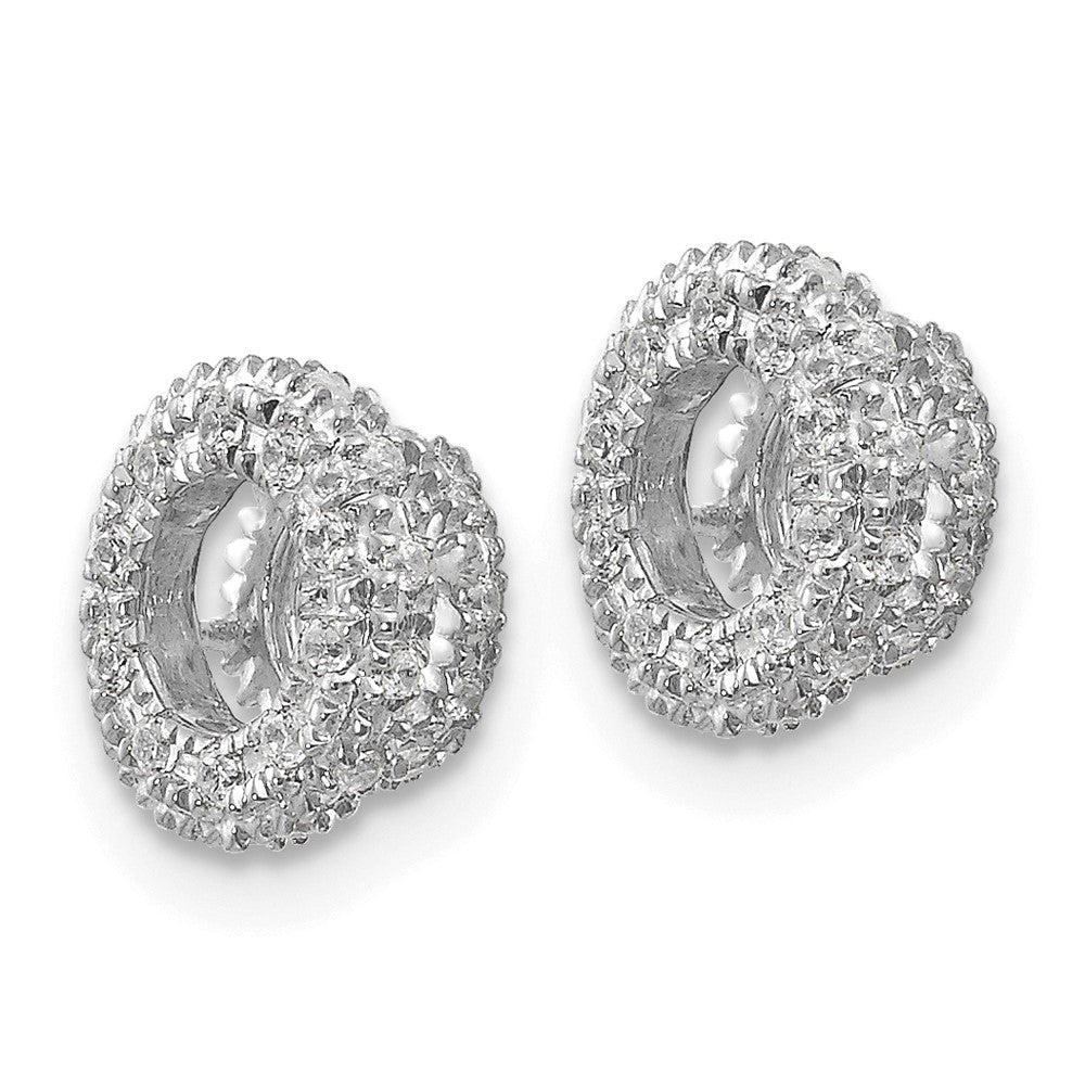 14K Weißgold 1/5ct Diamant Ohrring Jacken