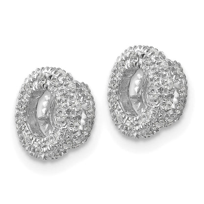 14K Weißgold 1/5ct Diamant Ohrring Jacken