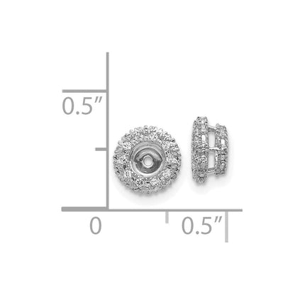 14K Weißgold 1/5ct Diamant Ohrring Jacken