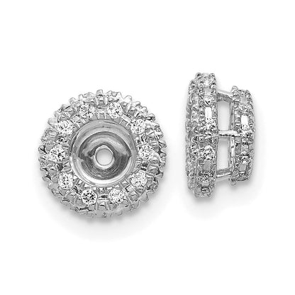 14K Weißgold 1/5ct Diamant Ohrring Jacken