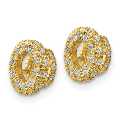 14K Gelbgold 1/5ct Diamant Ohrring Jacken