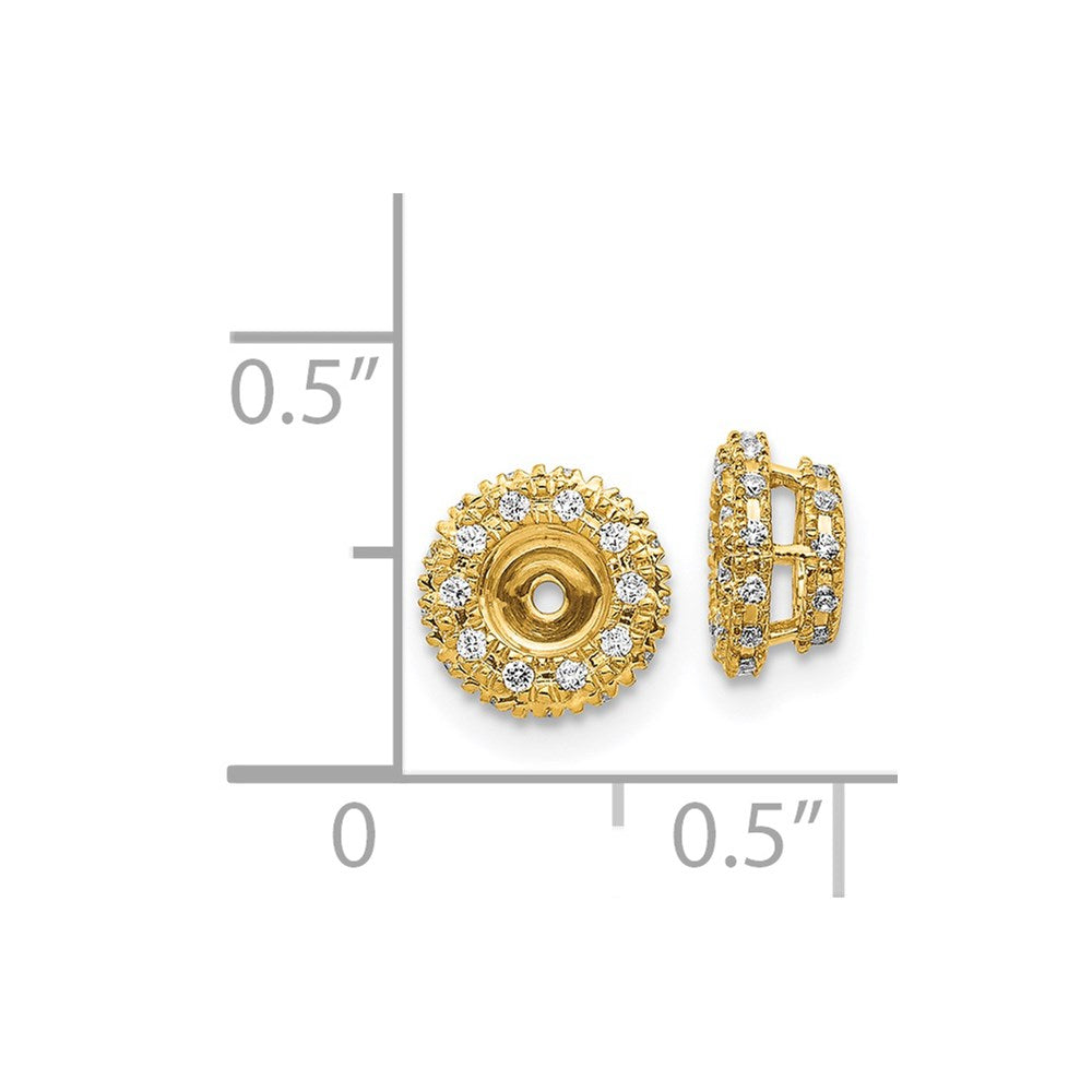 14K Gelbgold 1/5ct Diamant Ohrring Jacken