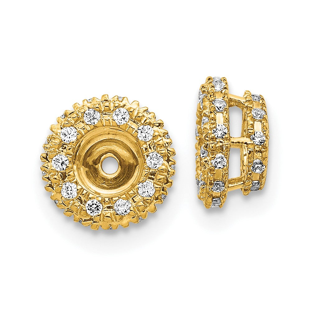 14K Gelbgold 1/5ct Diamant Ohrring Jacken