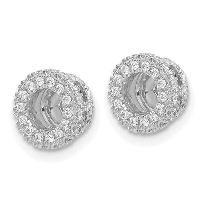 14K Weißgold Ohrring-Jacket mit 0,375 ct. Laborgezüchteten Diamanten VS/SI+ G+ für 4,25 mm Ohrstecker