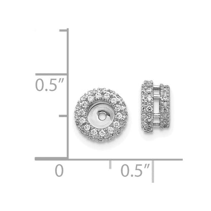 14K Weißgold 3/8ct Diamant Ohrring Jacken