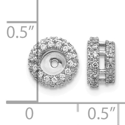 14K Weißgold Ohrring-Jacket mit 0,375 ct. Laborgezüchteten Diamanten VS/SI+ G+ für 4,25 mm Ohrstecker